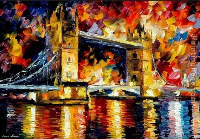 Tower Bridge Offsite painting - Leonid Afremov Tower Bridge Offsite art painting